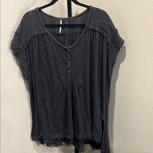 Free People dark gray medium swing TShirt.